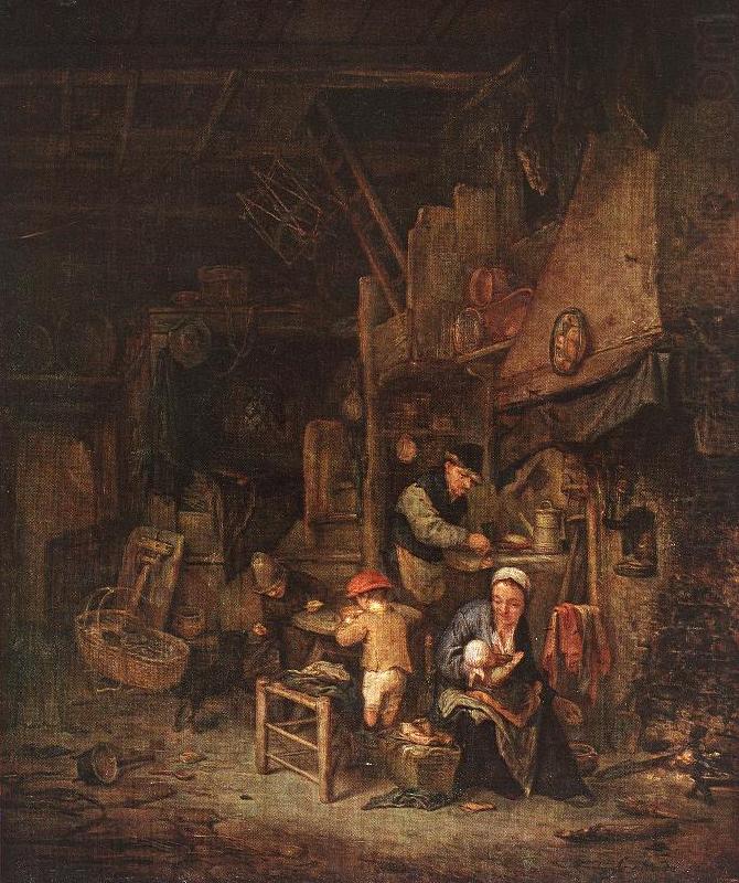 Interior with a Peasant Family sg, OSTADE, Adriaen Jansz. van
